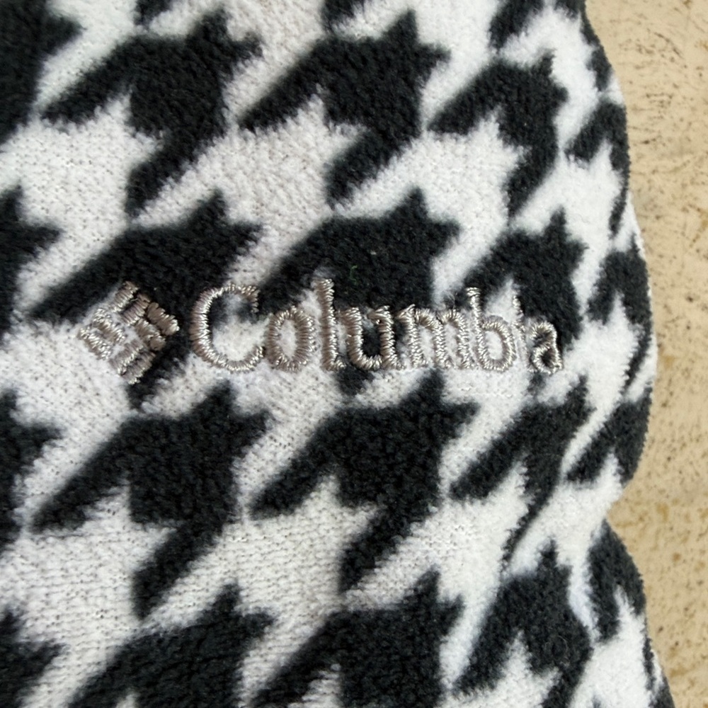 Columbia Reversible Jacket black white houndstooth Toddler Girl 4T - Picture 3 of 16